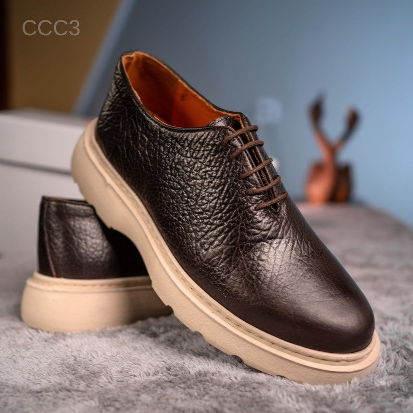 Chaussure cuir café CCC3