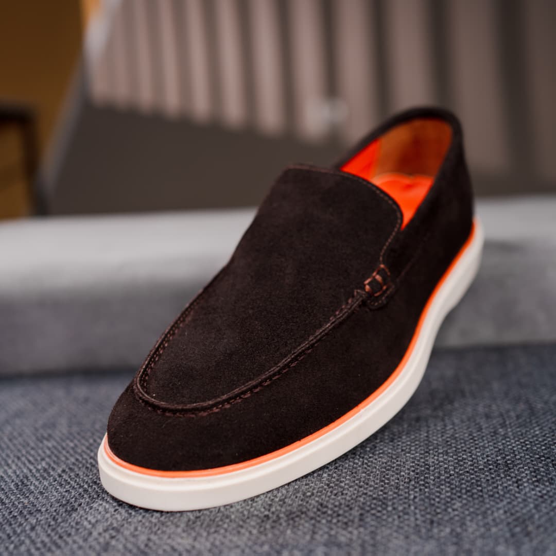 Mocassin Relaxe daim café MDH13