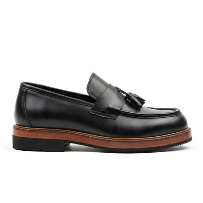 Mocassin cuir noir MCC1