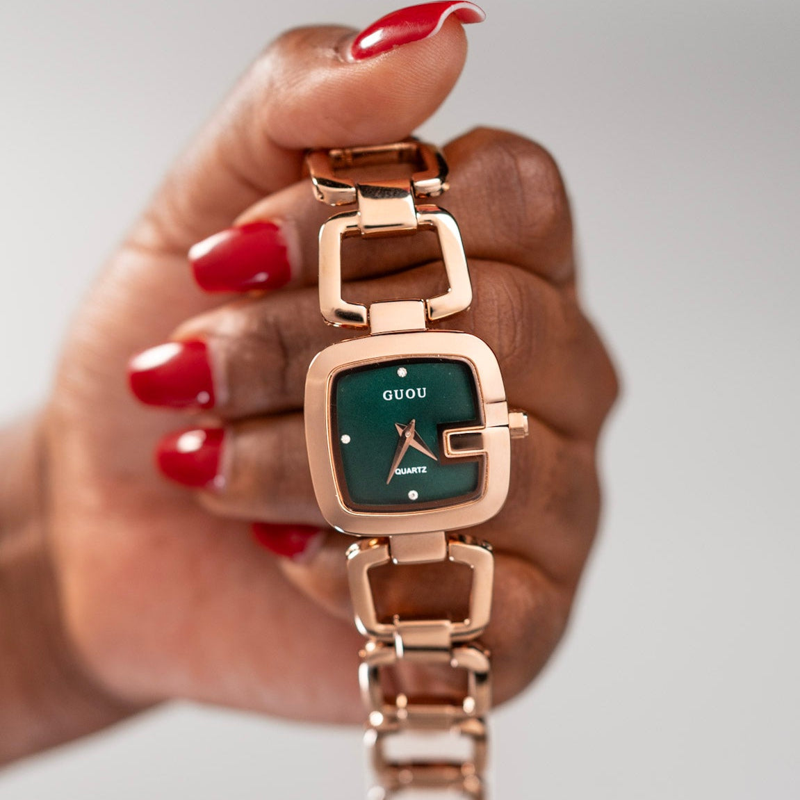 Montre dame dorée rose