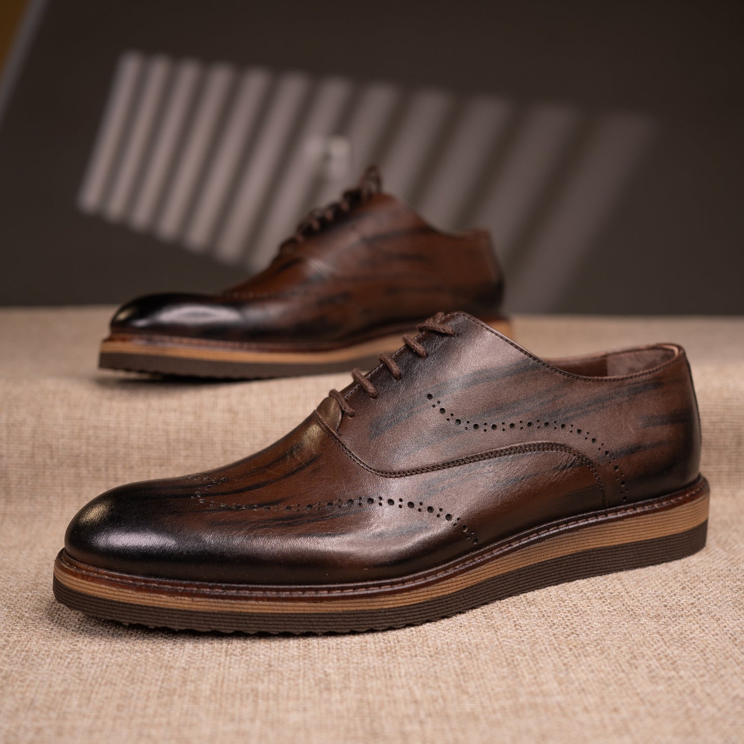Chaussure cuir café