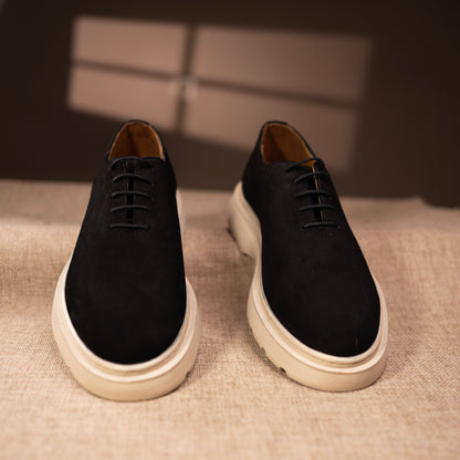 Chaussure cuir nubuck noir
