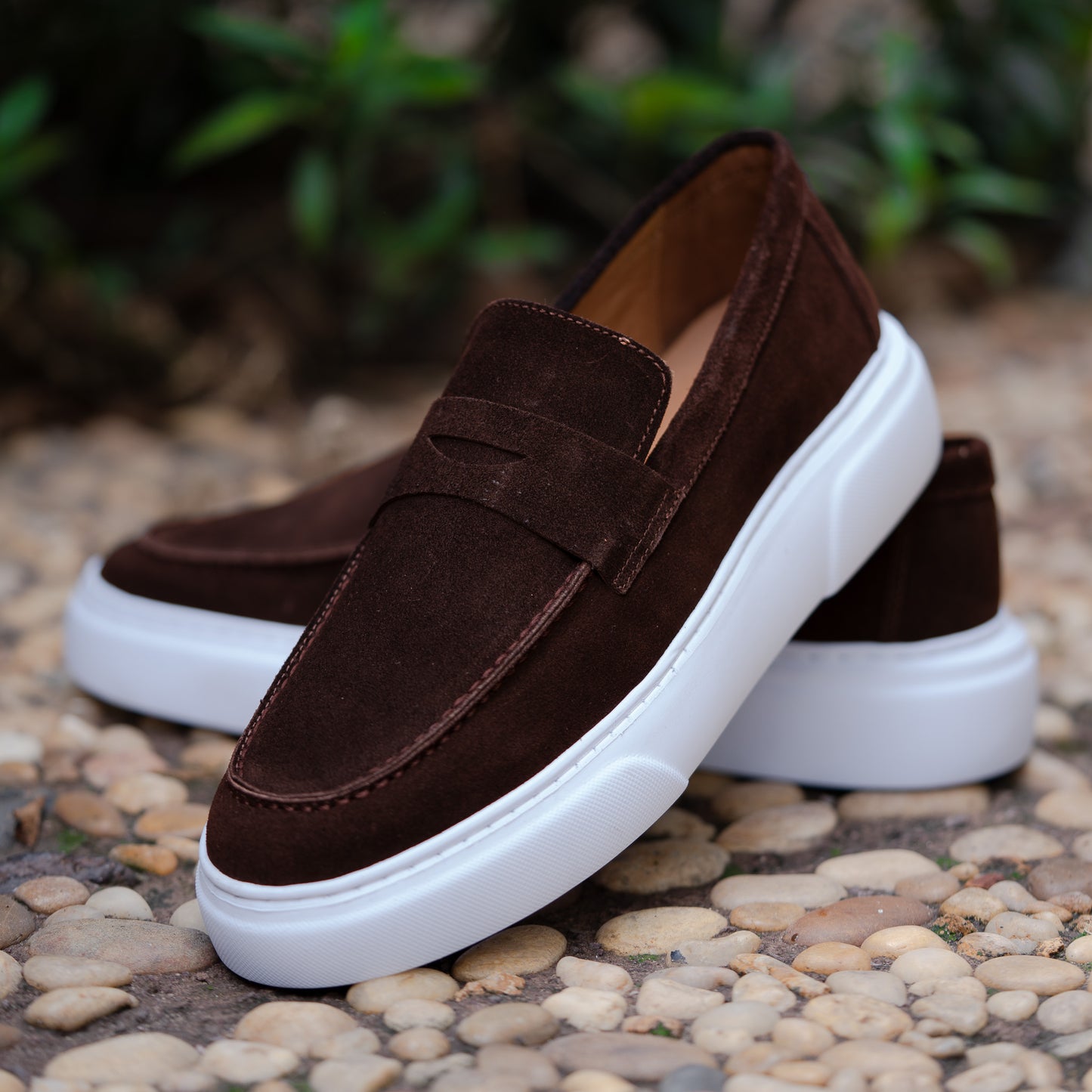 Mocassin basket daim café - Yazuribora