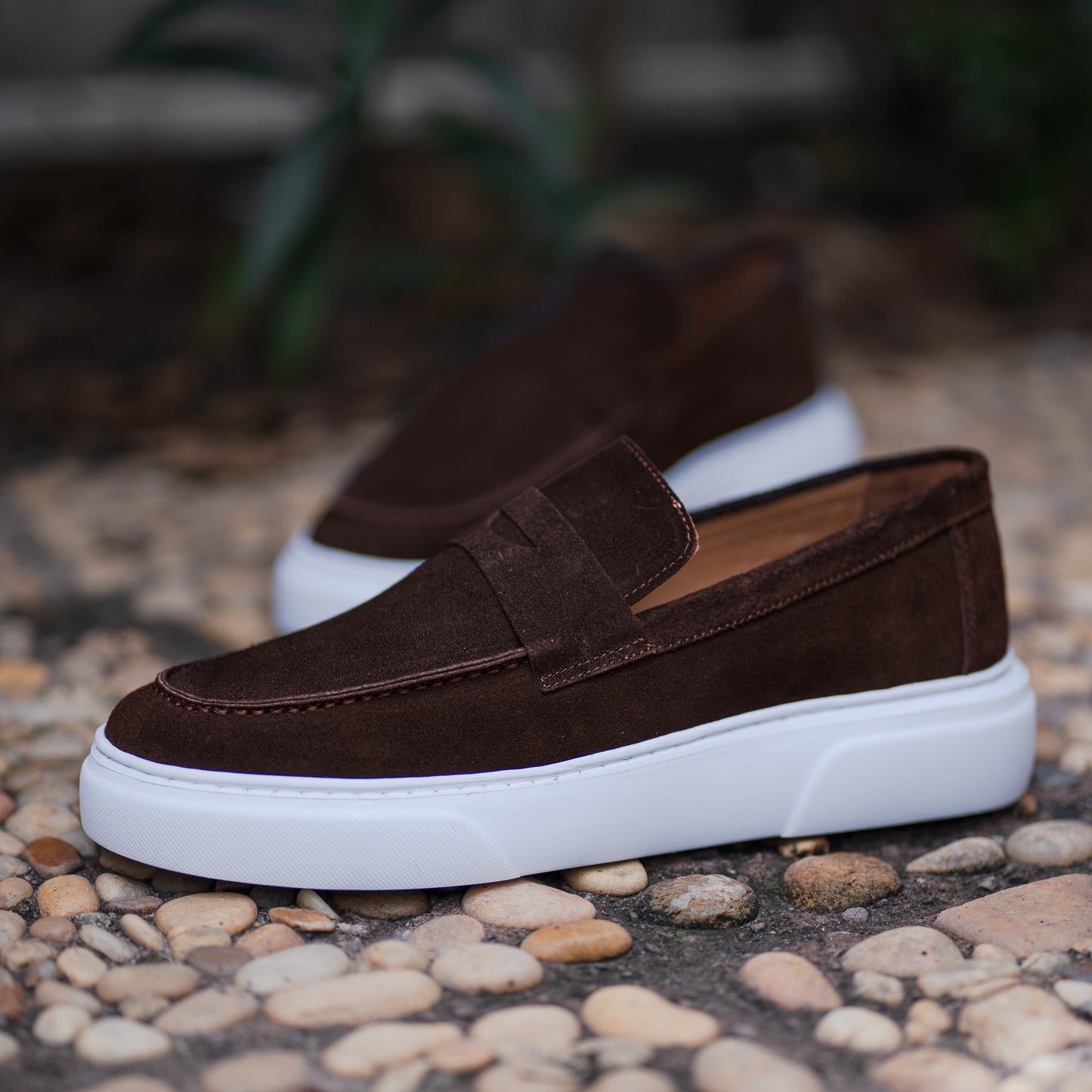 Mocassin basket daim café - Yazuribora