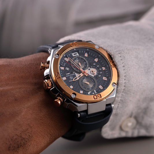 Montre homme bleu nuit