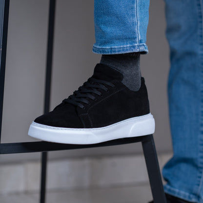 Basket classique daim noir BDX1
