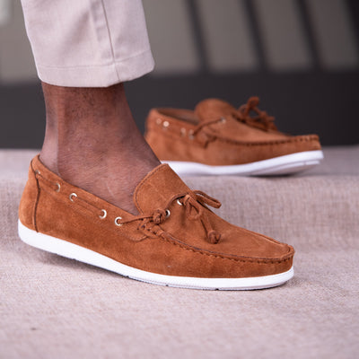 Mocassin Relaxe marron daim MDV2