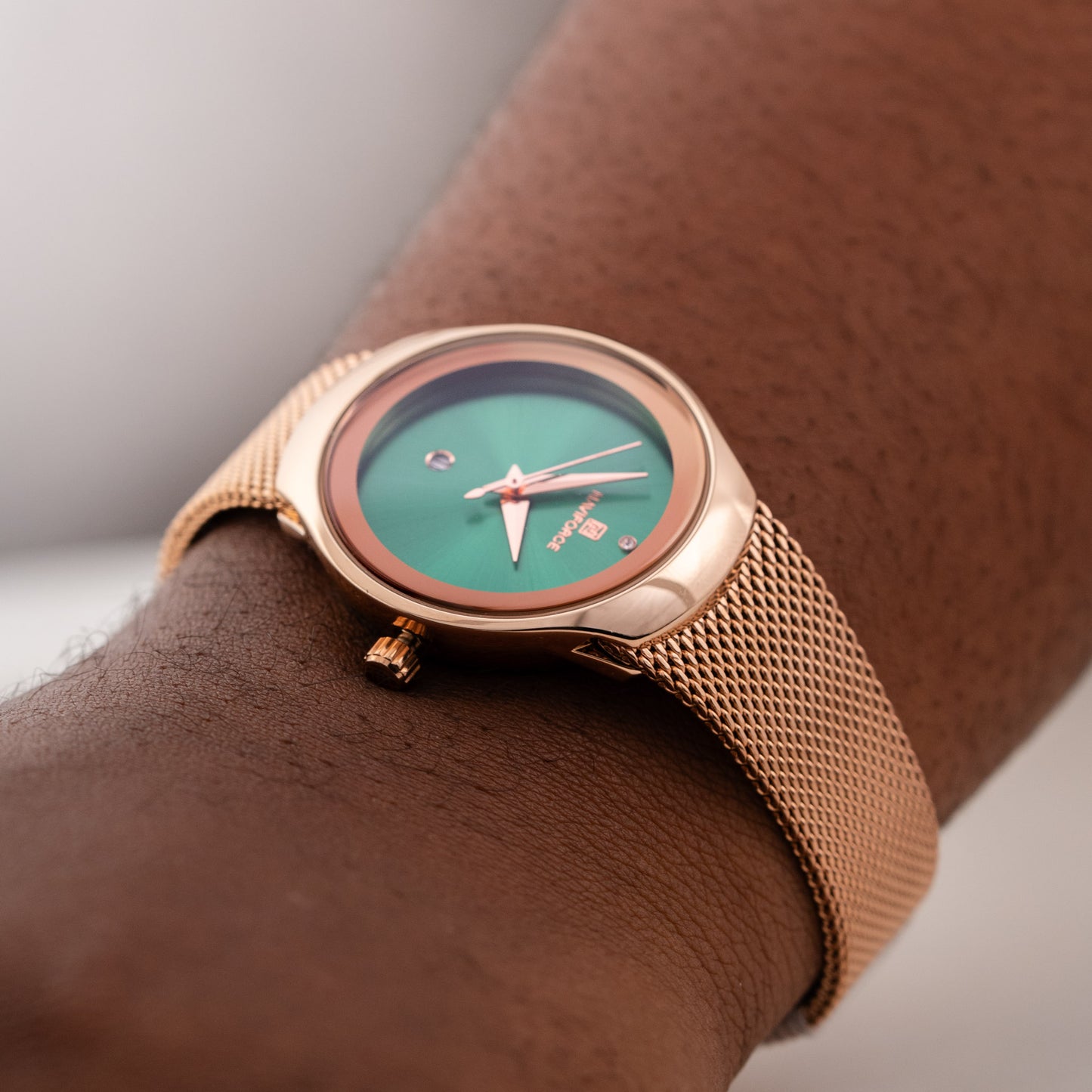 Montre dame dorée rose