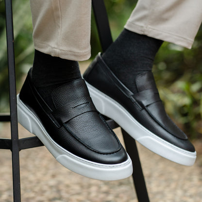 Mocassin basket Noir cuir MCM1