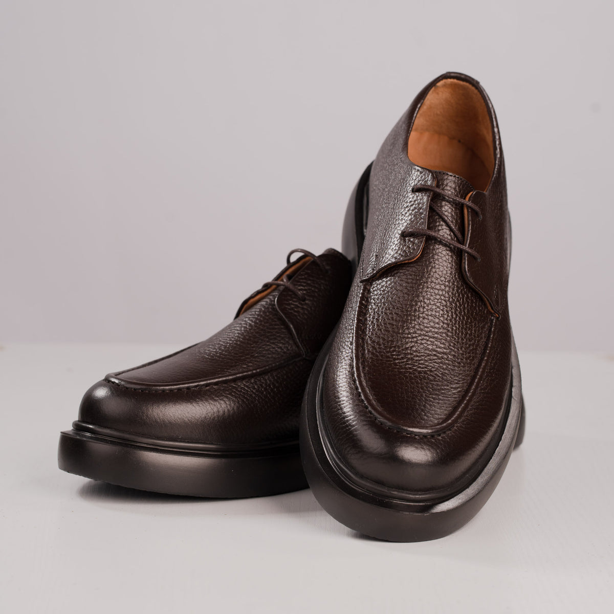Chaussure cuir café Ccv3