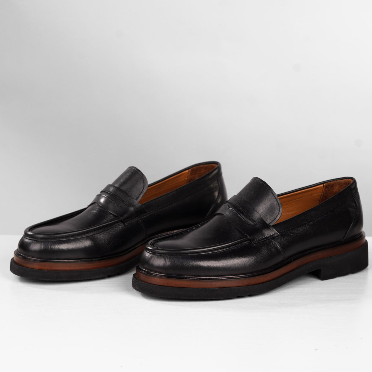 Mocassin cuir noir MCC11