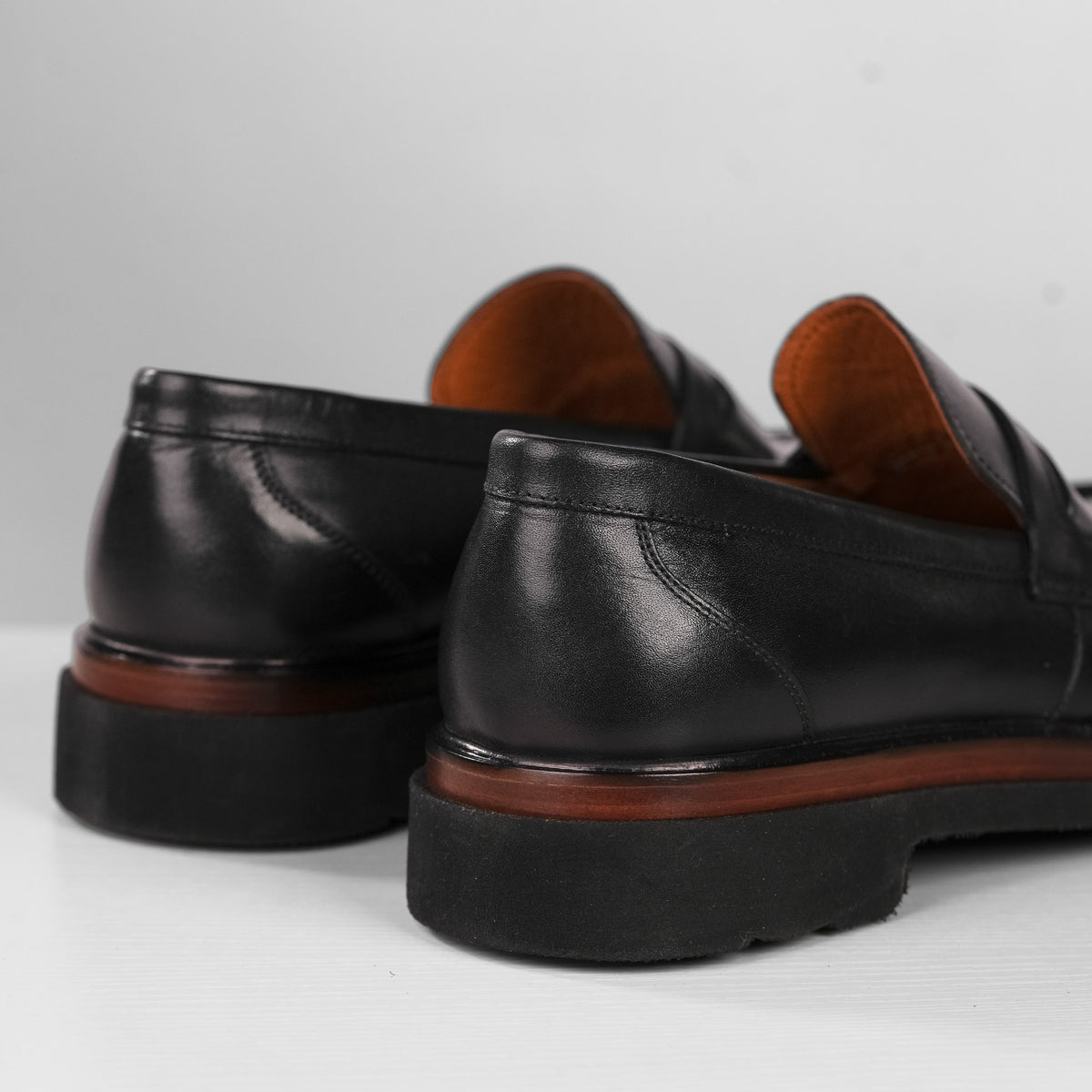 Mocassin cuir noir MCC11