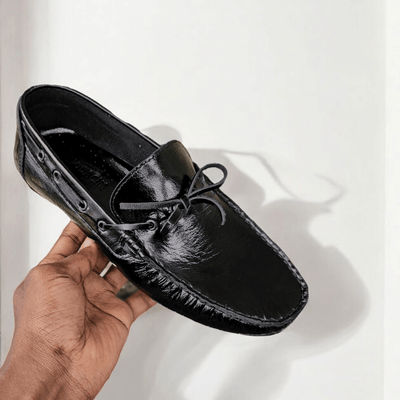 Mocassin cuir vernis noir - Yazuribora