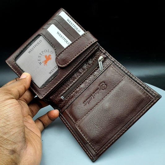 Porte monnaie en cuir café - Yazuribora