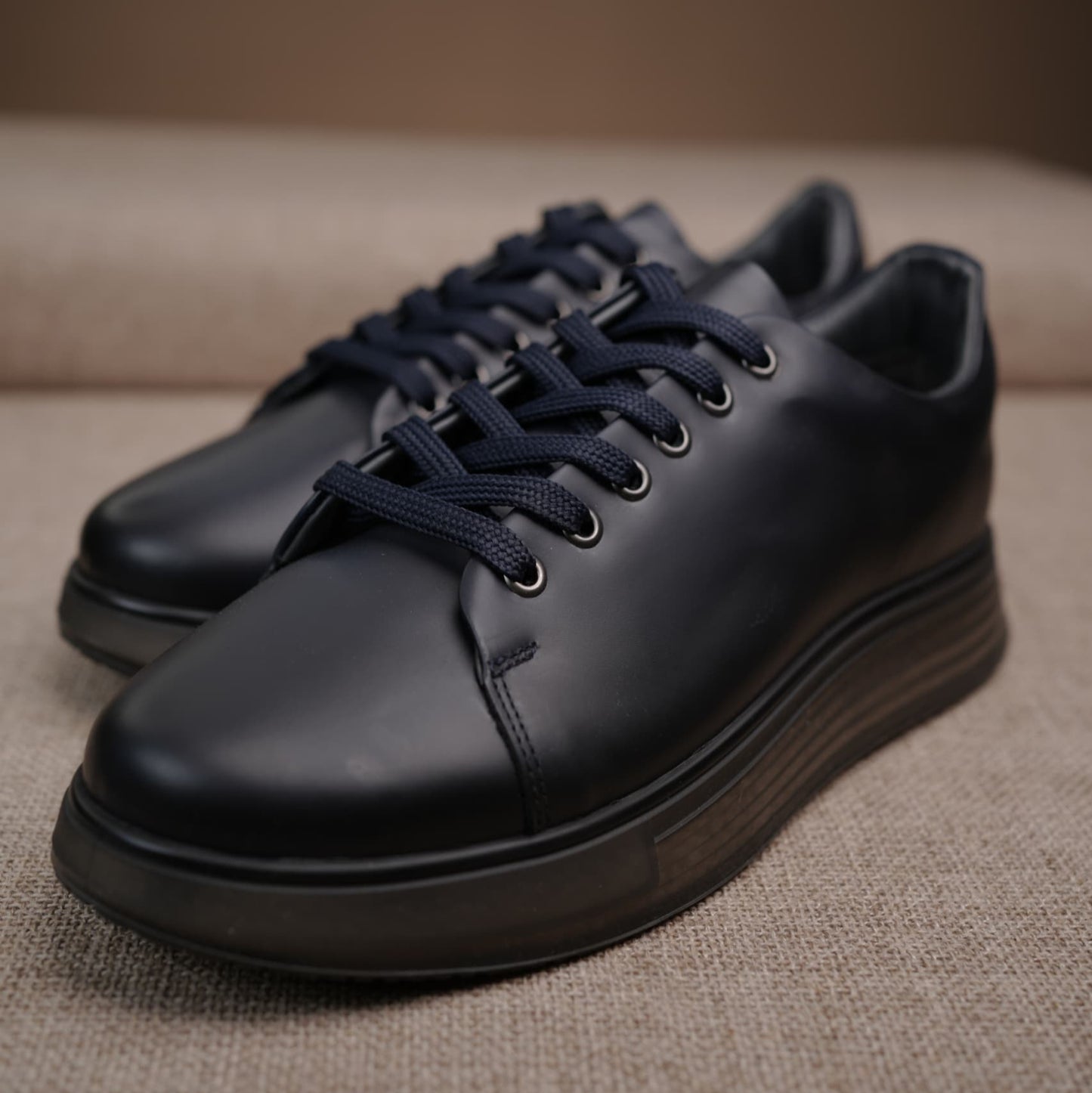 Basquet classique cuir bleu nuit