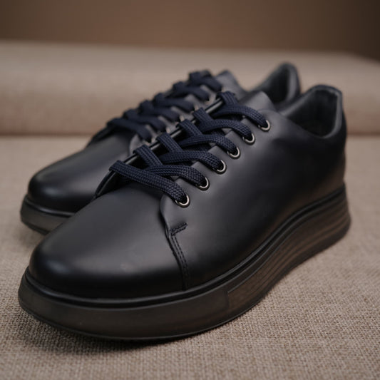 Basquet classique cuir bleu nuit