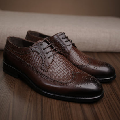 Chaussure en cuir café