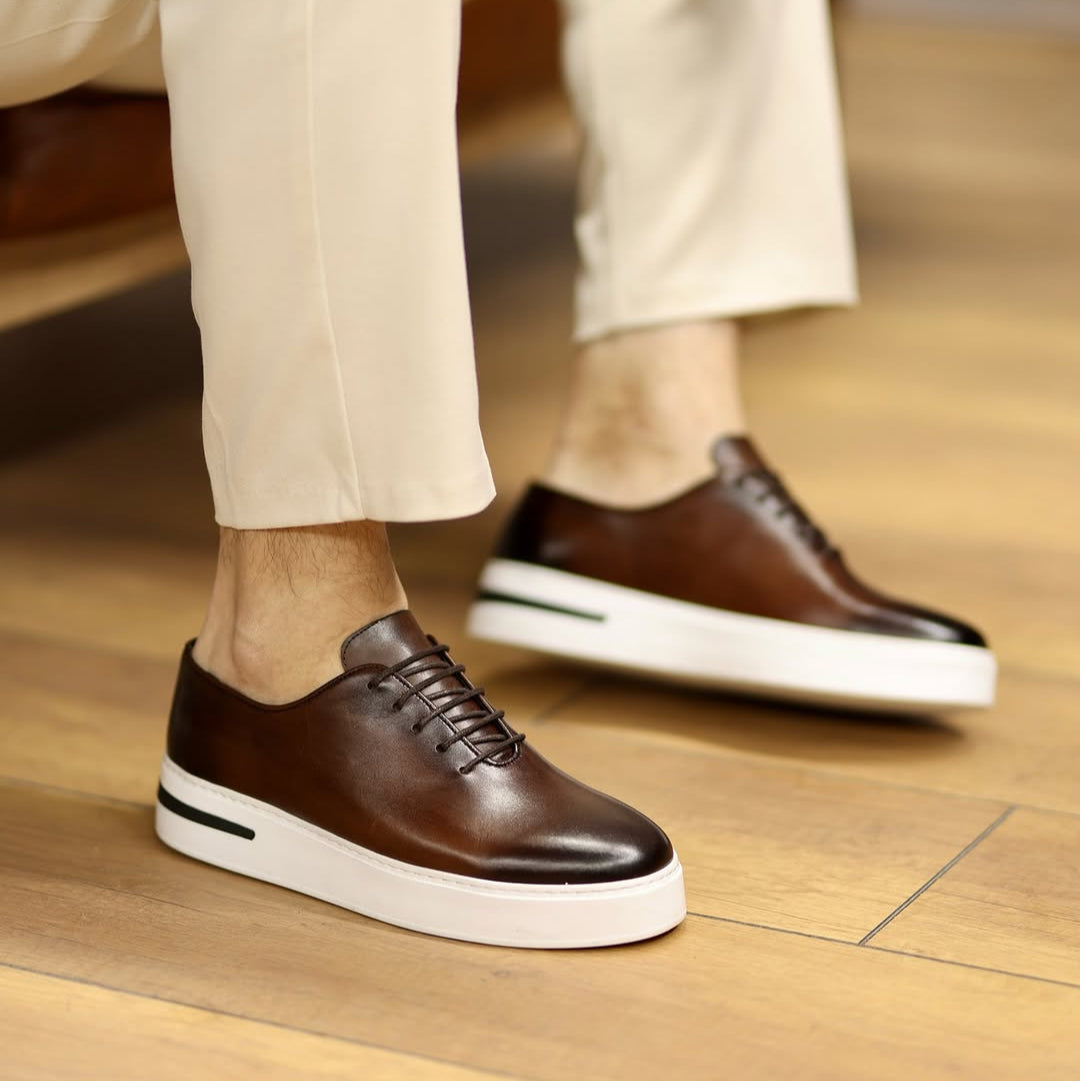 chaussure en cuir café VIP
