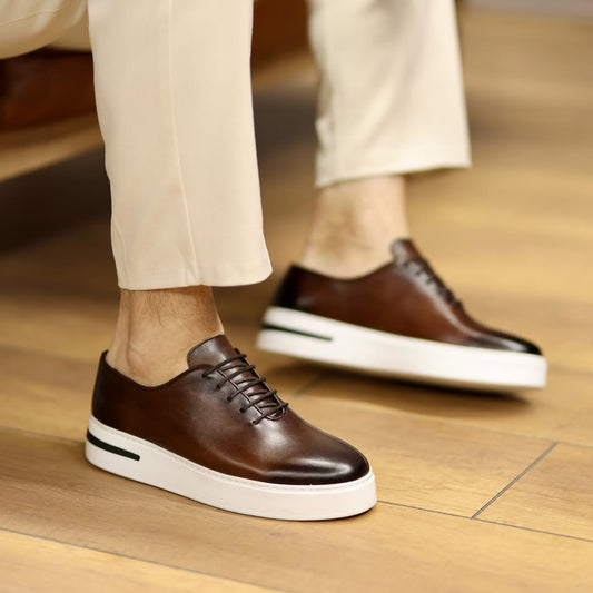 chaussure en cuir café VIP