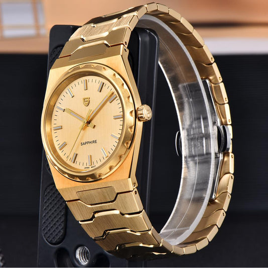 Montre Homme dorée classique
