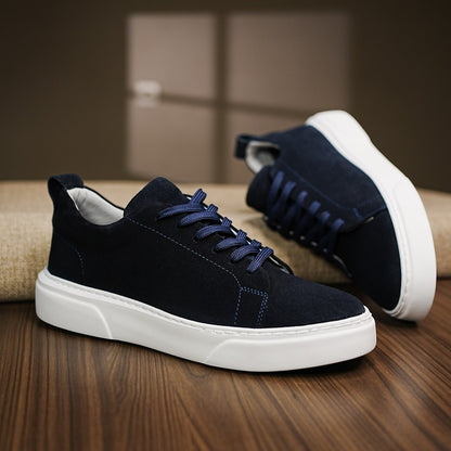 Basket classique daim bleu