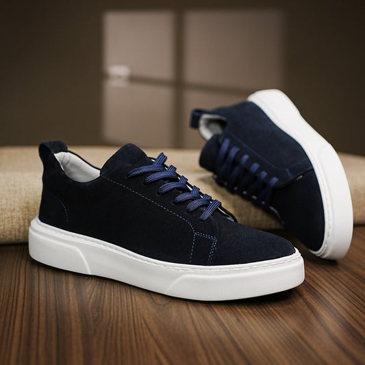 Basket classique daim bleu