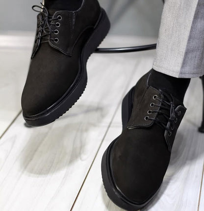 chaussure nubuck cuir noir