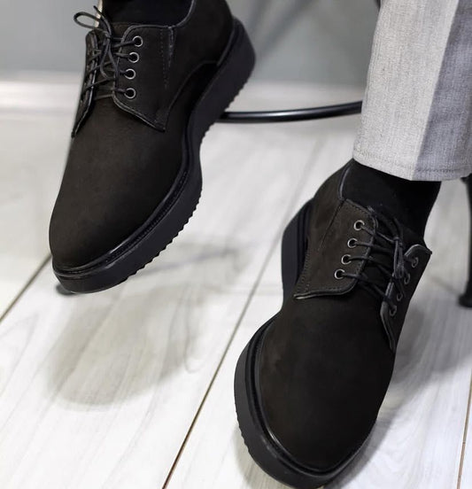 chaussure nubuck cuir noir