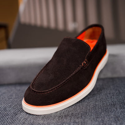 Mocassin Relaxe daim café MDH13