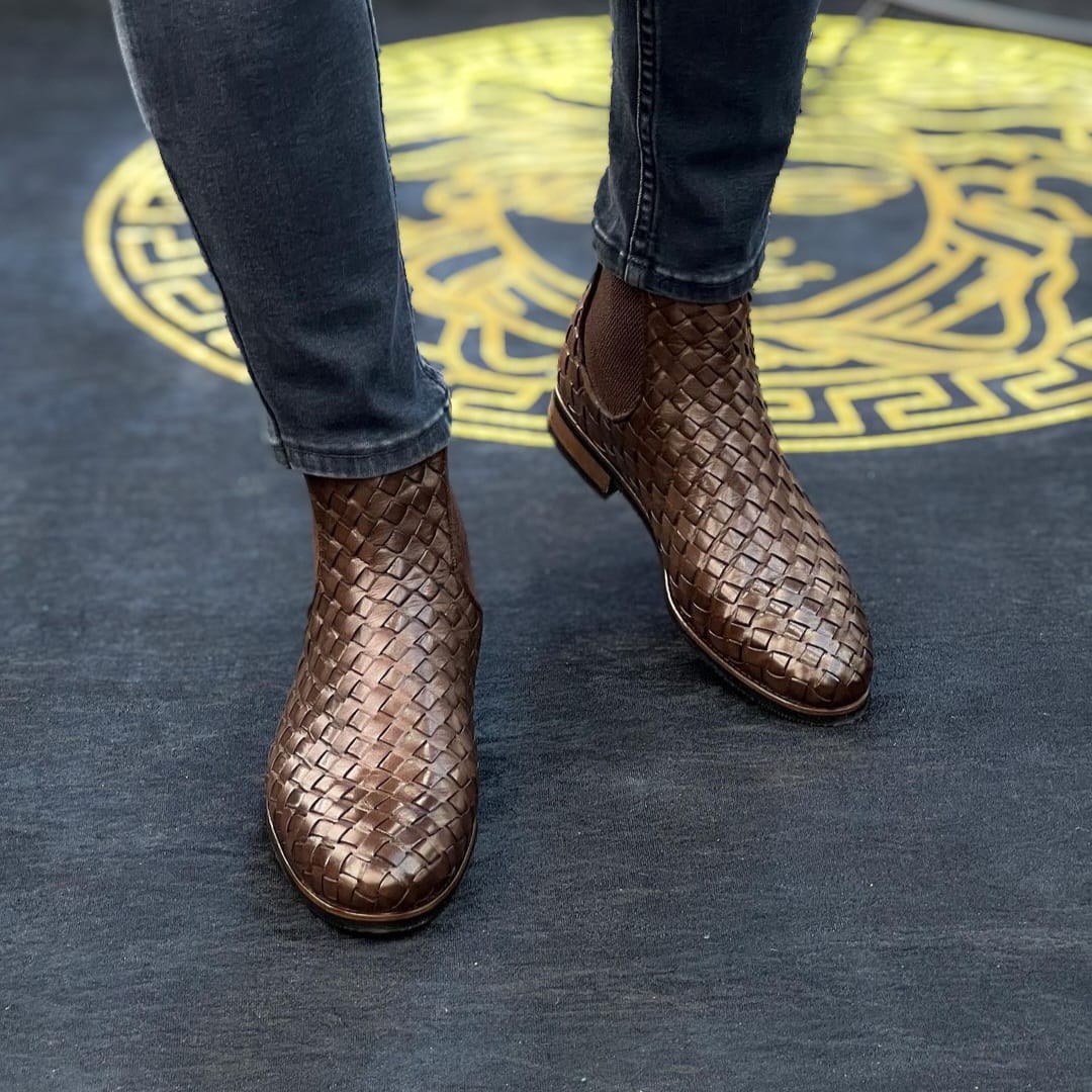 Botte cuir tresse VIP