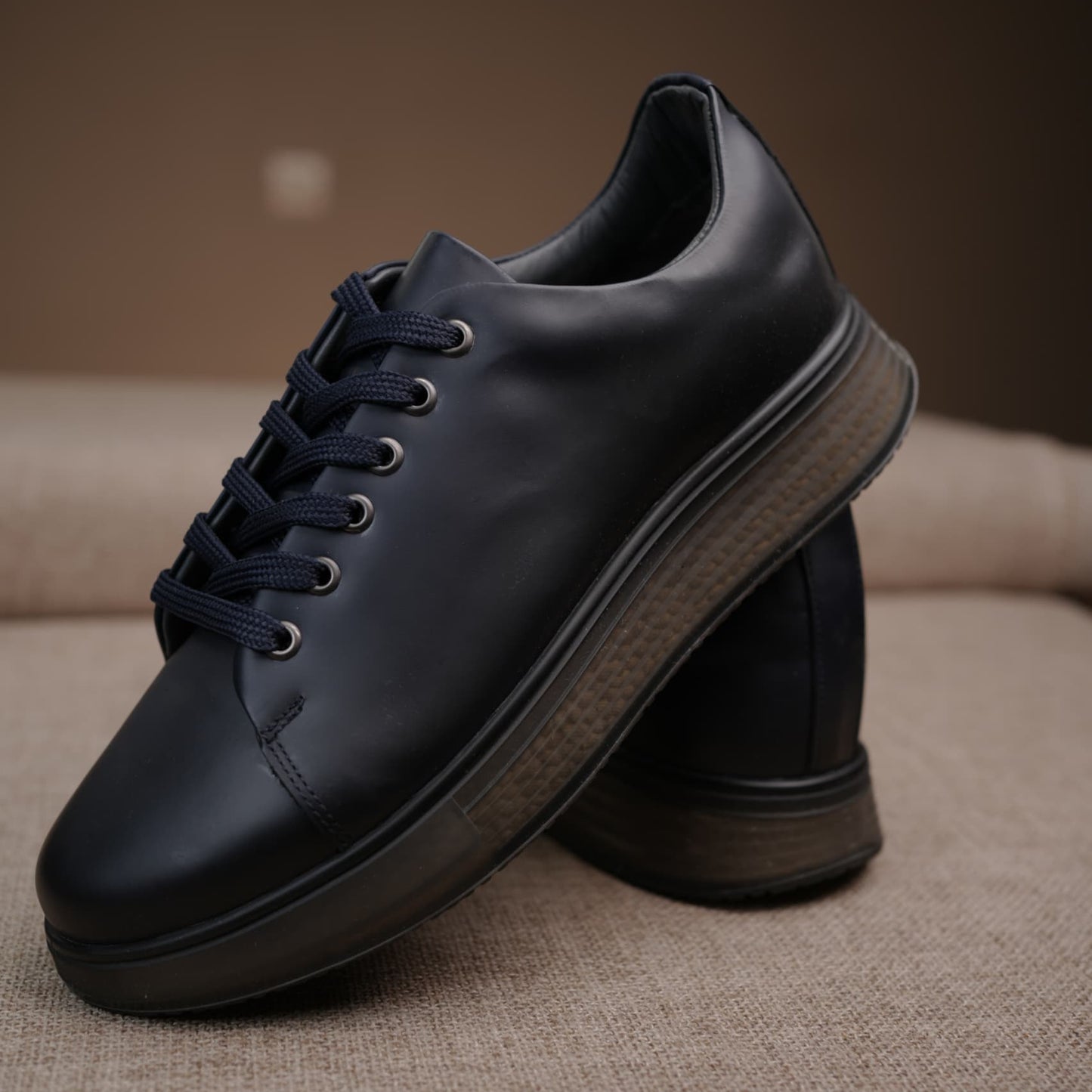 Basquet classique cuir bleu nuit