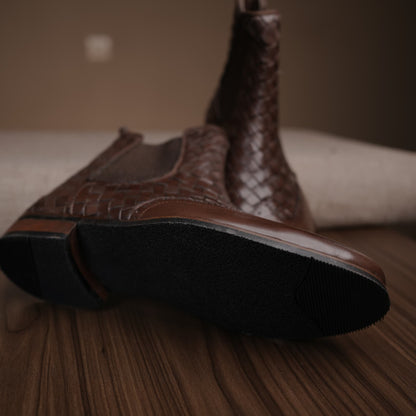 Botte cuir tresse VIP