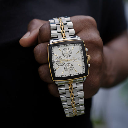 Montre Homme couleur argenté et dorée