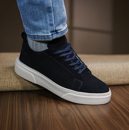 Basket classique daim bleu