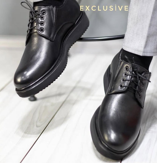 chaussure en cuir Noir noir