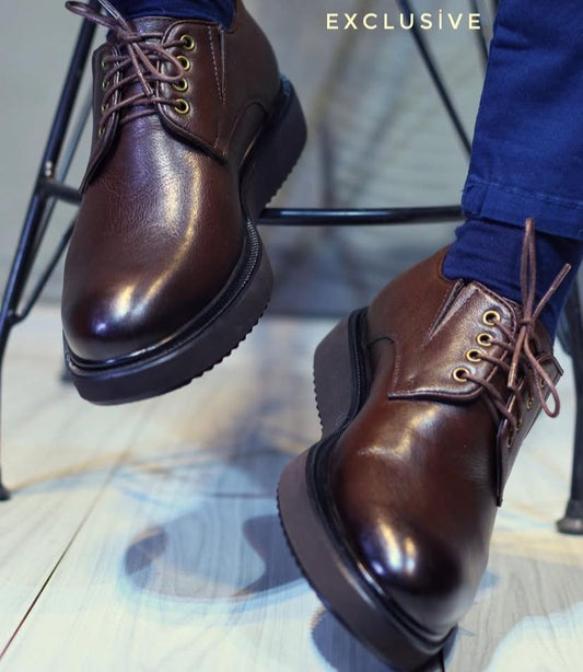 chaussure en cuir café