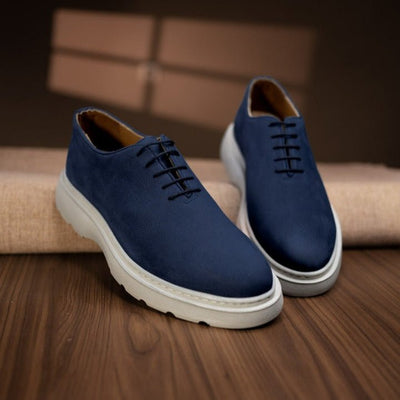 Chaussure cuir nubuck bleu - Yazuribora