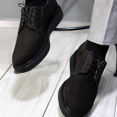 chaussure nubuck cuir noir - Yazuribora