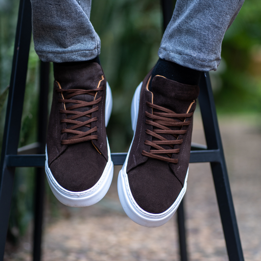 Basket classique en daim café